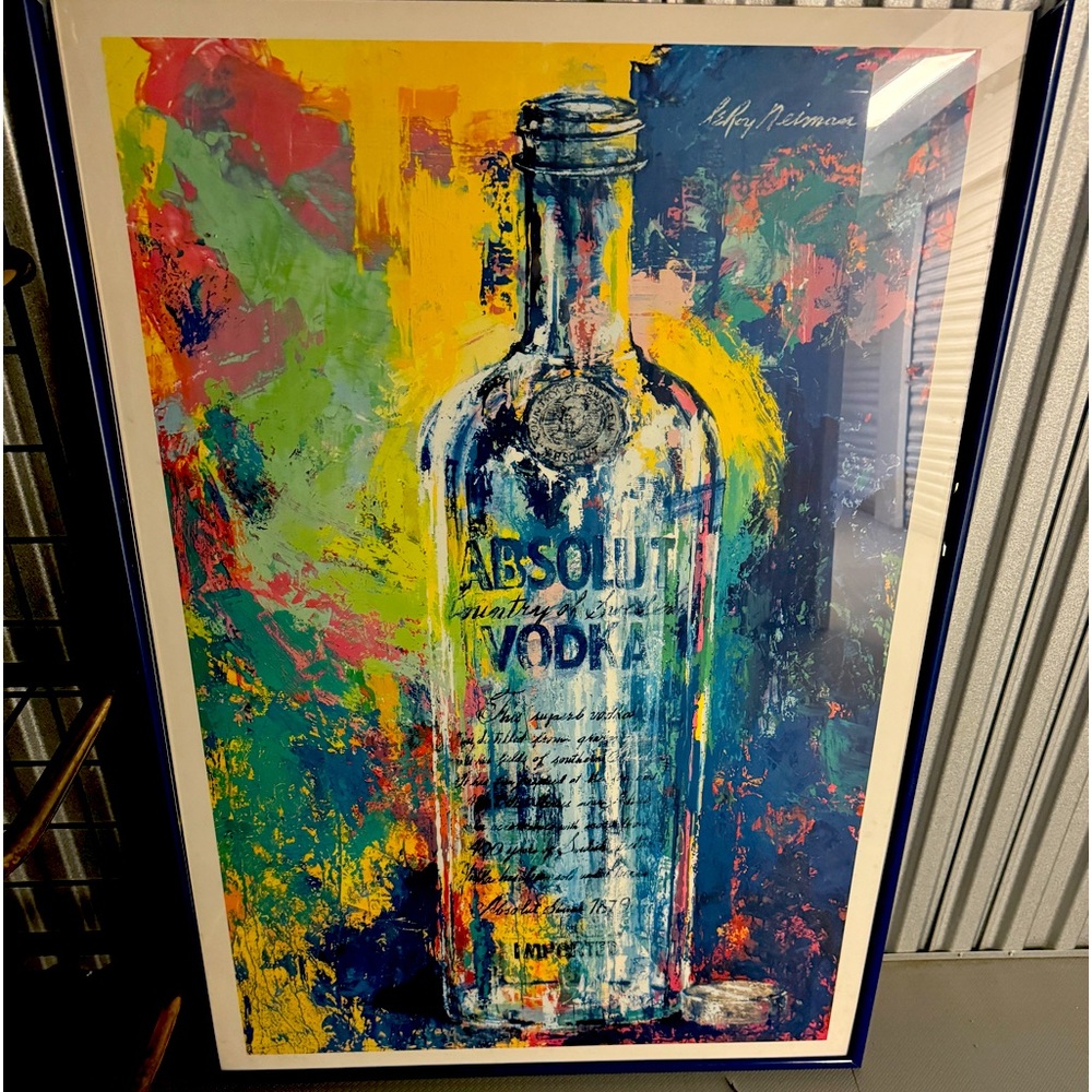 38”x “45 silkscreen Leroy Neiman / Absolute Vodka poster